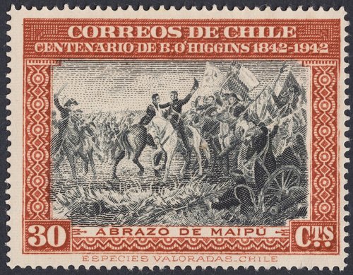 Chile_OHiggins_1942_Abrazo de Maipu.jpg