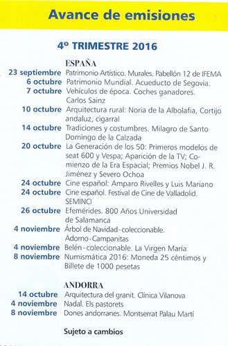 Correos. Sellos y mucho mas. Numero 45. 2016-3. Pagina 19. Detalle. Baja.jpg