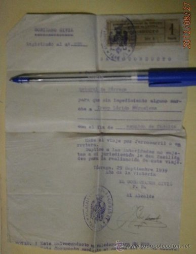 TARREGA Salvoconducto