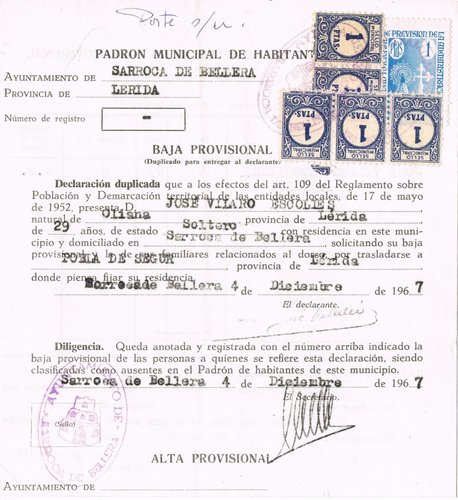 SARROCA de BELLERA 1967