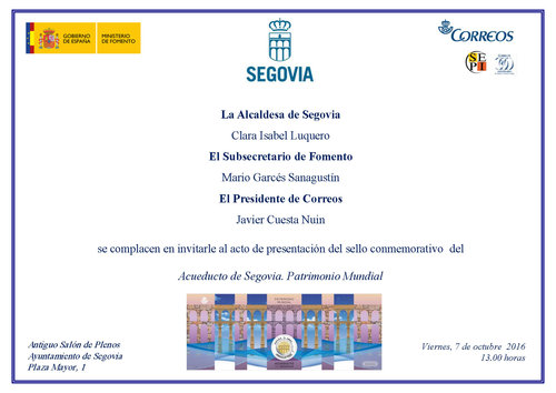 2016-10-06. Patrimonio Mundial. Acueducto de Segovia. Presentacion. 2016-10-07.jpg