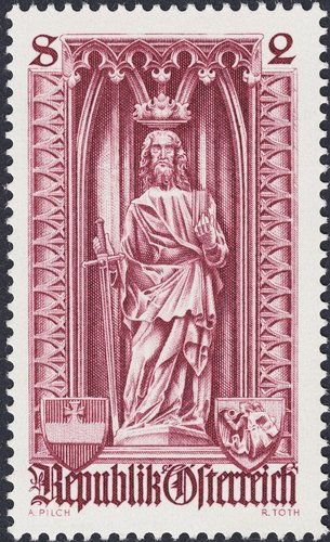 1969. Austria. San Pablo el Apóstol,  estatua en la Catedral de San Esteban, Viena.