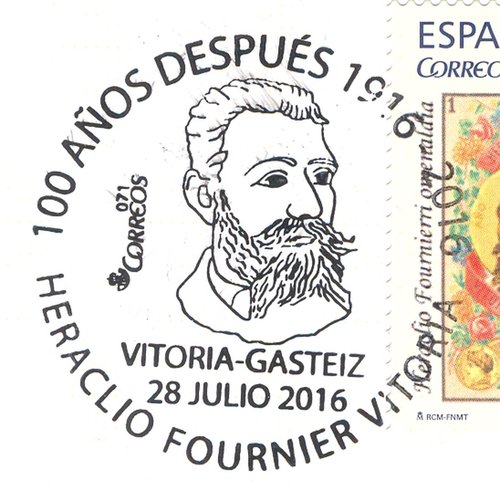 Vitoria-Gasteiz. Heraclio Fournier Vitoria. 100 anos despues. Matasellos. Baja.jpg