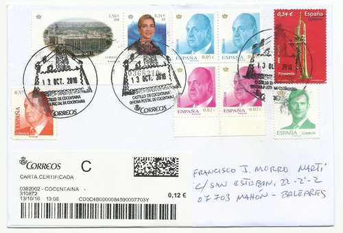 carta cocentaina multifranqueada