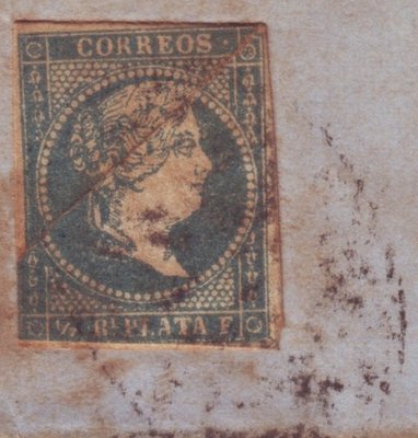 fraude al correo. sello compuesto. detalle