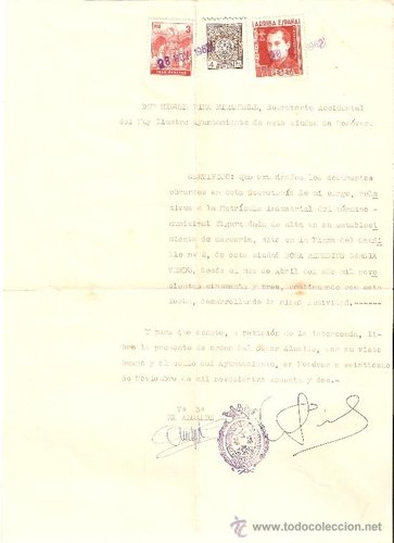 Documento MONOVAR 1962