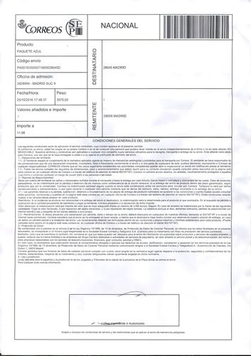 Correos. Paquete azul. Resguardo nuevo de envio. 2016-10-25. Baja.jpg