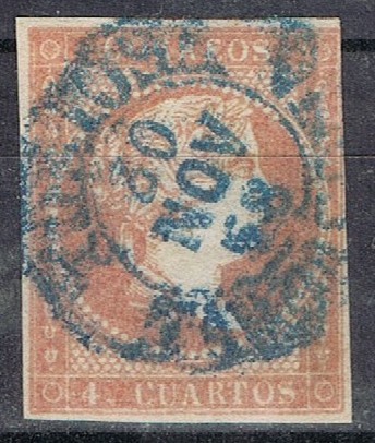 TORTOSA azul 30 Nov 1858